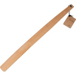 Skohorn, bokträ med lädersnöre, 55 cm
