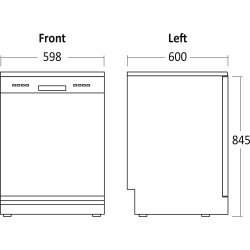 Scandomestic Vaskemaskine, Fritstående DWF1444WD
