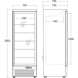 Scancool Display Fryser - DF560BC