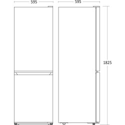 Scandomestic Køleskab/Fryser - CBF304WE