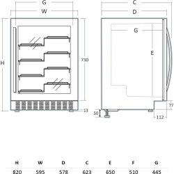Scancool Vinkøleskab - WC361BE
