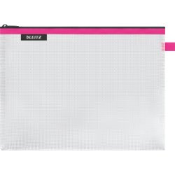 Leitz WOW Vattenavvisande dragkedjeficka, L | Rosa