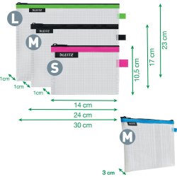 Leitz WOW Vandafvisende lynlåslomme | M | Sort