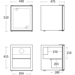 Scancool Displaykøleskab - DC48BB