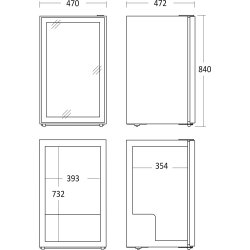Scancool Displaykøleskab - DC98BB