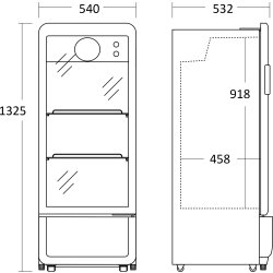 Scancool Displaykøleskab - DC200BD