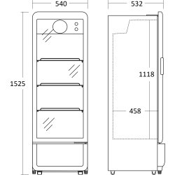 Scancool Displaykøleskab - DC240BD