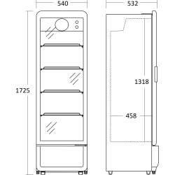 Scancool Displaykøleskab - DC280BD