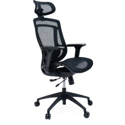 Severo kontorstol, fuld mesh, sort