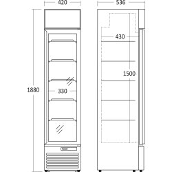 Scancool Displaykøleskab - DCC159BD