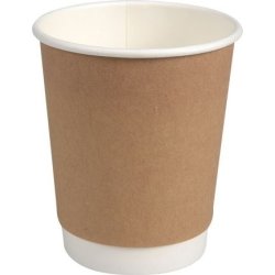 Pappersbägare double wall 24cl bru 25/fp