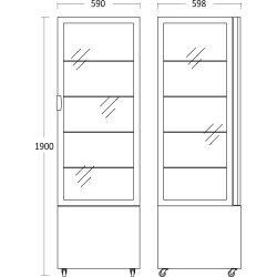 Scancool DC402BB Displaykøleskab