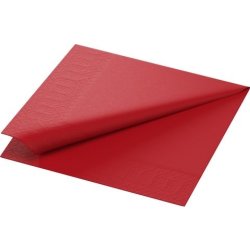 Servett DUNI 1-lags 33x33cm röd 500/fp