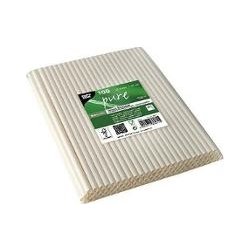 Sugrör PURE papp böjbar 20cm vit 100/fp
