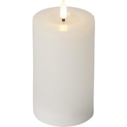 Blockljus STAR T Flamme LED 15cm vit