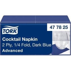 Servett TORK Cocktail 2-lags blå 200/fp