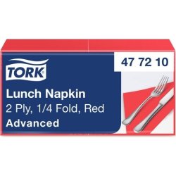 Servett TORK Lunch 2-lags röd 200/fp