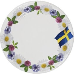 Tallrik blommor 23cm FSC 8/fp