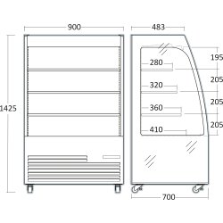 Scancool Åbent køleskab - OFC90B