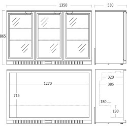 Scancool Køleskab - BB311HBA, Backbarer