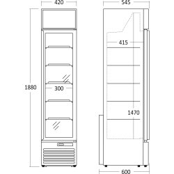 Scancool Displayfryser - DFC159BD