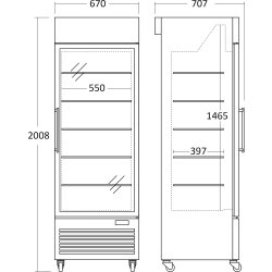 Scancool Displayfryser - DF400BD