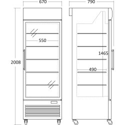 Scancool Displayfryser - DF500BD