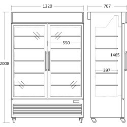 Scancool Displayfryser - DF800BE