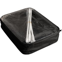 Dobbelt parasol, 450x264cm,inkl fod+overtræk,beige