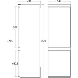 Scandomestic integrerbart kølefryseskab CBI267NFWD