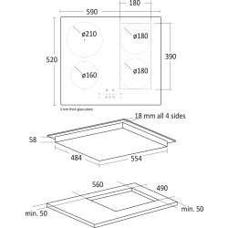 Scandomestic Induktionskogeplade - HOI60F1FLEX