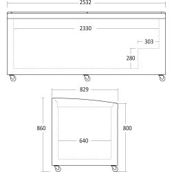 Scandomestic supermarkedsfryser - SIF900ADGD
