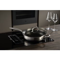 by Gaard Hexa Sautepande glaslåg, rustfristål, Ø28