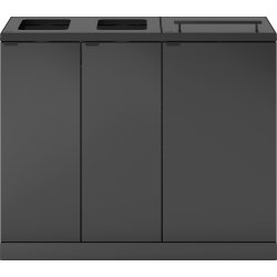 Bica 955 Affaldsstation 4 spande m/låg, antracit