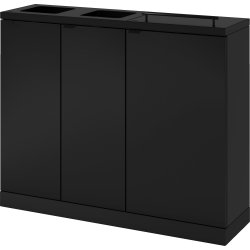 Bica 955 Avfallsstation 4 hinkar m/lock, Svart