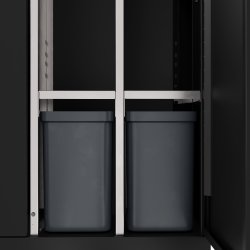 Bica 955 Affaldsstation 4 spande m/låg , sort