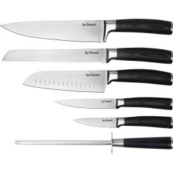 by Gaard Damascus knivsæt, 6 dele