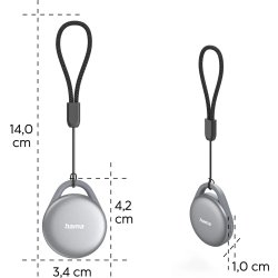 HAMA Nøglefinder til Apple og Android, 1 Stk, Grå