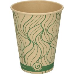 Papkrus, grøn/natur, plastfri, 30 cl, 50 stk.