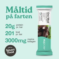 Nupo One Meal Bar Chokolade/Mint og kollagen, 60 g