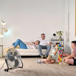 BLACK+DECKER Gulvventilator, 120W, Sort