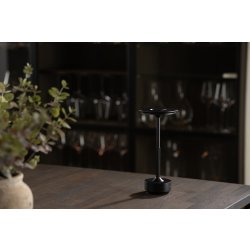 by Gaard Genopladelig Lampe 28 x 13 cm, sort