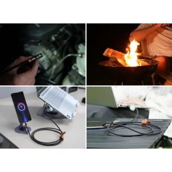 CapableX USB C ladekabel, lommelygte og lighter