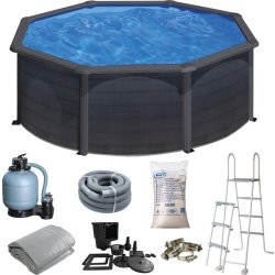 Swim & Fun rund pool Ø350 x 132 cm, grafit