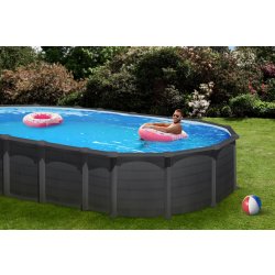 Swim & Fun oval pool 730 x 375 x 132 cm, grafit