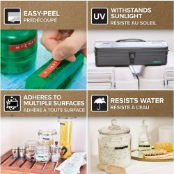 Dymo 3D prægetape 9mm x 3m i sort/rød/blå