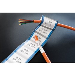 Dymo XTL, krympeflex tape, 12 mm, sort på hvid