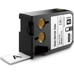 Dymo XTL, krympeflex tape, 24 mm, sort på hvid