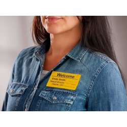 Dymo LW navneskilte etiketter, 54x101 mm, gul