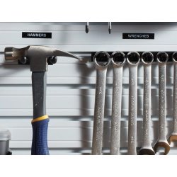 Dymo D1 polyestertape 12 mm, sort på hvid